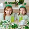 St. Patrick’s Party Supplies: 100-Piece Shamrock Tableware Set – Disposable Plates, Napkins & Forks for 25 Guests, Lucky Green Party Decor